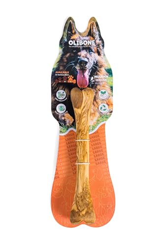 Darido Olibone Olivenholz Hundespielzeug - Natürlicher Geschmack apportieren Spielzeug - Unwiderstehliche Form L 25x4cm - hundespielzeug Intelligenz - Hundespielzeug unzerstörbar - Zahnen spielsache von Darido