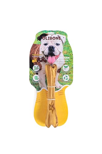 Darido Olibone Hundekauspielzeug aus Olivenholz – Natürlich & Robust, Größe S (15x3cm) – Ideal für Zahnreinigung und Spielspaß von Darido