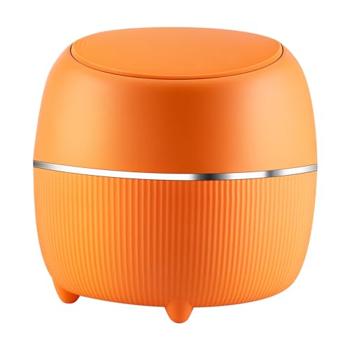 Dariokki Mode Desktop M¨¹Ll Eimer Kreative M¨¹Ll Eimer Haushalt Mini Nachttisch Abfall Eimer Tee Tisch Kleiner M¨¹Ll Eimer-Orange von Dariokki