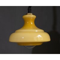 Mid Century Opalin Glas Pendel/70Er Jahre Lampe Vintage Space Age Deckenlampe Decke Honigglas von DarjaDarjuska