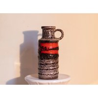 Scheurich West Germany Vase Mit Fat Lava Glasur/Modell 401-20 Sammler Keramik Henkelvase Rote Mcm 70Er von DarjaDarjuska