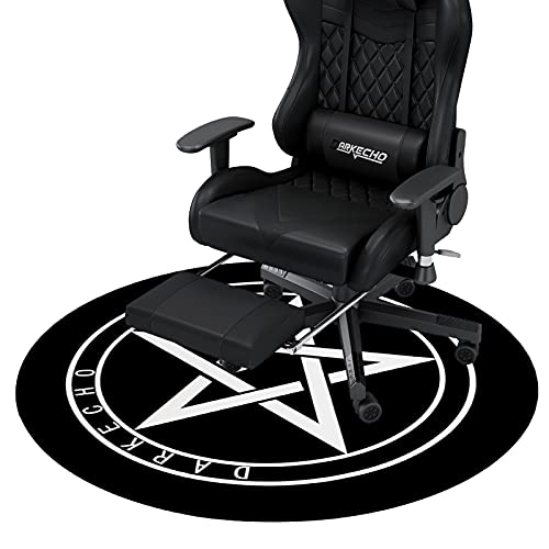 Darkecho Bodenschutzmatte Gaming Bürostuhl Stuhlmatten 100x100cm Harte Böden rutschfestes, Kratzfest Stuhl unterlage, Chair Mat Dicke 5mm (Black-UK) von Darkecho