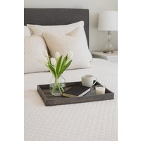 Mittelgroßes Antikes Grau Gebeiztes Holztablett - Rustikale Bauernhausdekoration von DarlasStudio66