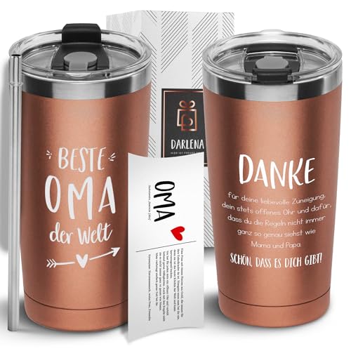 Darlena Thermobecher Beste Oma | Oma Geschenk, Geburtstagsgeschenk | Kaffeebecher to go mit Spruch | Lustige Enkel Geschenke für Oma zum Geburtstag, Muttertag oder Weihnachten | 500 ml Darlena Thermobecher Beste Oma | Oma Geschenk, Geburtstagsgeschenk | Kaffeebecher to go mit Spruch | Lustige Enkel Geschenke für Oma zum Geburtstag, Muttertag oder Weihnachten | 500 ml von Darlena
