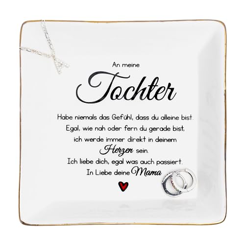 Darlena Dekoschale | Mutter Tochter Geschenk, Geburtstagsgeschenk | Schmuckschale, Schmucktablett Mit Spruch | Geschenke Von Mama Zum Geburtstag Oder Weihnachten Darlena Dekoschale | Mutter Tochter Geschenk, Geburtstagsgeschenk | Schmuckschale, Schmucktablett Mit Spruch | Geschenke Von Mama Zum Geburtstag Oder Weihnachten von Darlena