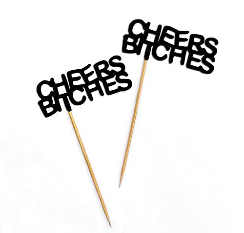 Darling Souvenir, Cheers Bitches Cupcake Toppers, Party Dessert Dekorationen - Packung von 20 von Darling Souvenir