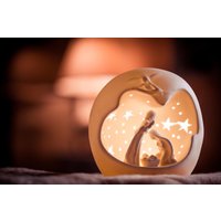 Porzellan Kugel Krippe Mit Led - Verschiedene Größen 17cm Und 20cm von DaroDeko