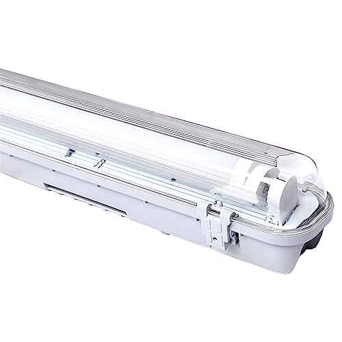 Daromigo 24w LED Feuchtraumleuchte Wannenleuchte 150cm, 2040lm Kaltweiß 4000k T8 LED Röhre, IP65 Wasserfest Feuchtraumlampe Werkstattlampe für Garage, Keller, Büro - 1 Stück von Daromigo