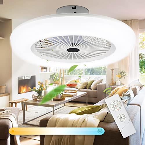 Daromigo 80W Deckenventilator mit Beleuchtung, Leise Deckenleuchte Fan Licht mit Fernbedienung und Timer, 3 Farbtemperatur Einstellbare Windgeschwindigkeit, für Schlafzimmer Wohnzimmer von Daromigo