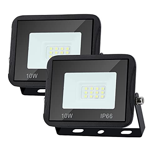 Daromigo LED Strahler Außen, LED Strahler 2 Stück 10W, LED Scheinwerfer, 900LM LED Scheinwerfer außen,6000K Kaltweiß IP65 Wasserfest Außenstrahler,für Hinterhof,Garage,Flur Daromigo LED Strahler Außen, LED Strahler 2 Stück 10W, LED Scheinwerfer, 900LM LED Scheinwerfer außen,6000K Kaltweiß IP65 Wasserfest Außenstrahler,für Hinterhof,Garage,Flur von Daromigo