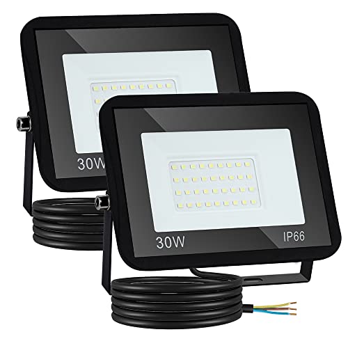 Daromigo LED Strahler Außen 2 Stück 30W LED Strahler, LED Scheinwerfer,2550LM LED Scheinwerfer außen,3000K Warmweiß IP65 Wasserfest Außenstrahlerfür Hinterhof,Flur,Garage Daromigo LED Strahler Außen 2 Stück 30W LED Strahler, LED Scheinwerfer,2550LM LED Scheinwerfer außen,3000K Warmweiß IP65 Wasserfest Außenstrahlerfür Hinterhof,Flur,Garage von Daromigo