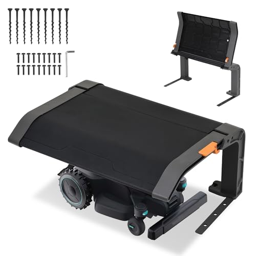 Daromigo Mähroboter Garage, Garage für Mähroboter, Klappbare Mähroboter Garage Dach Carport für Rasenmäher Rasenroboter Automower, 72x56x36cm, Witterungsbeständig UV Schutz, Schwarz Daromigo Mähroboter Garage, Garage für Mähroboter, Klappbare Mähroboter Garage Dach Carport für Rasenmäher Rasenroboter Automower, 72x56x36cm, Witterungsbeständig UV Schutz, Schwarz von Daromigo