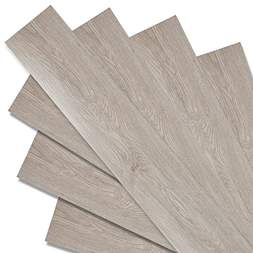 Daromigo PVC Bodenbelag Selbstklebend Vinylboden Rutschfest Wasserfest Vinyl Laminat Rutschfeste Dekor-Dielen für Schlafzimmer Küche Wohnzimmer - 0.98 m² - 7 Fliesen - White Oak von Daromigo