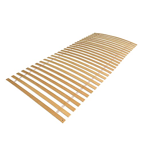 Daromigo Rollrost Premium Lattenrost 90x200cm Rolllattenrost für Ihr Bet, 28 stabile holzlatten bis 150 kg belastbar, Bettrost fertig montiert Rollroste Holzlatten Latten Rost von Daromigo