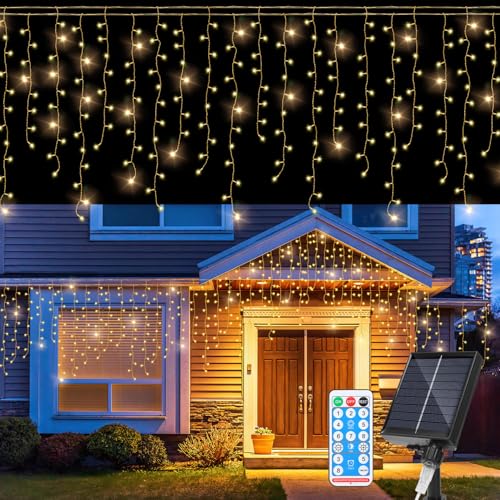 Daromigo Solar Eisregen Lichterkette Außen 15m Warmweiß 600LEDs lichterketten Eisregen mit batterie & fernbedienung für Terrasse Garten Weihnachten Hochzeit Party Beleuchtung Daromigo Solar Eisregen Lichterkette Außen 15m Warmweiß 600LEDs lichterketten Eisregen mit batterie & fernbedienung für Terrasse Garten Weihnachten Hochzeit Party Beleuchtung von Daromigo
