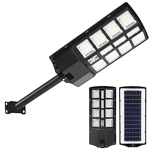 Daromigo Solarlampen für Außen, 400W Solar LED Lampe Outdoor mit Bewegungssensor 6500K Solar Straßenlaterne IP67 Wasserdichte 180° Beleuchtungswinkel Solar Wandleuchte, Solarleuchte für Außen Wand von Daromigo