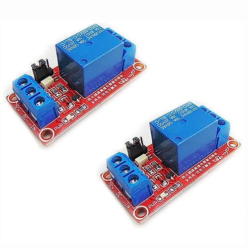 Daroplo 2 PCS 5V Einkanal-Relaismodul mit Optokoppler-Isolation, Unterstützt High-Low-Level-Trigger von Daroplo