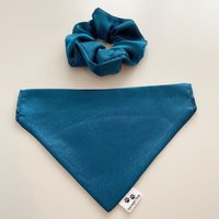 Silky Blues Schlupfhalsband Hundehalstuch Set von DarraghsDogs