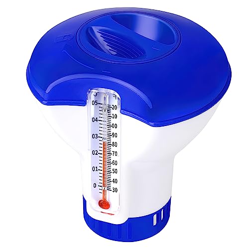Darryy Pool Dosierschwimmer, 5 Inch Dosierschwimmer Mit Thermometer, Einstellbar Chlor Schwimmer, Für Die Automatische Chlorierung Und Bromierung Von Schwimmbecken von Darryy