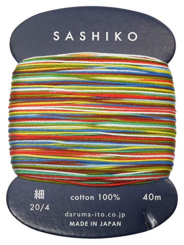 Yokota Sashiko Faden, Verdünner, Gewicht 40 m, Farbe 501, Papierbaloon, japanische Stickerei von Daruma