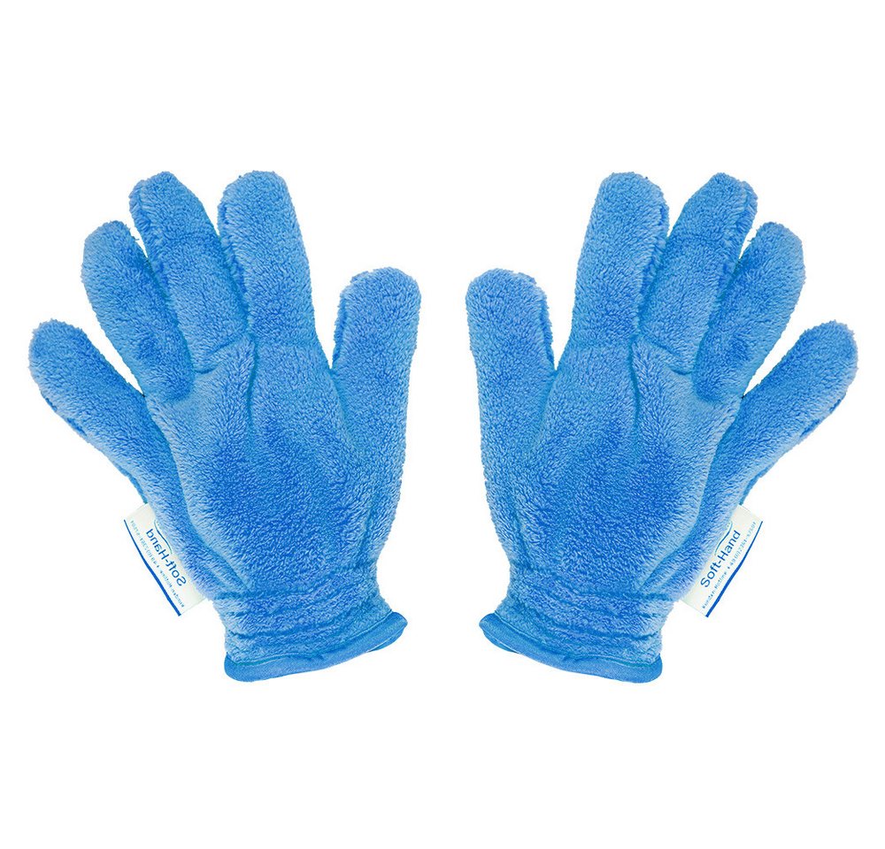 Das Blaue Wunder® SOFT Hand Staubhandschuh Mikrofasertuch (2er Set, Super Soft und Super Flauschig mit extra langen Fasern) von Das Blaue Wunder®