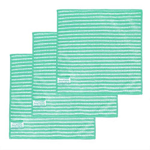 Das blaue Wunder EXTRA Premium Spültuch I Reinigungs- und Spültücher I 30x30 cm I Bambusfasern I I Extra saugstarke Küchentücher (Türkis, 3) von Das blaue Wunder
