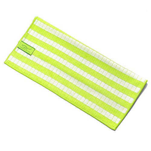 Das blaue Wunder Extra Geschirrtücher Limette | Bambusfasern: super weich und extrem saugfähig | 60cm x 40cm | Küchentücher mit Qualität | Streifen- und fusselfrei von Das blaue Wunder
