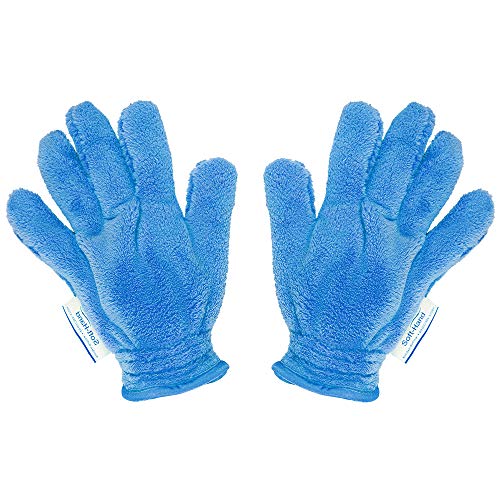 Das Blaue Wunder Soft Hand Staubtuch | Staub putzen leicht gemacht | Reinigungstuch Putztuch | verhindert Aufladen der entstaubten elektrischen Geräte| schnelle Reinigung (2er Set, Blau) von Das blaue Wunder