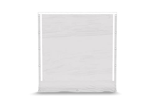 DAS COMPANY Seitenwand PVC 2x2m 4 Stck. Volle Wand 580g/m2 Weiß - Pavillon - Plane Wasserdicht - Zeltgarage - Faltpavillon - Gartenpavillon - Lagerzelt - Gartenzelt - Pavillion - Gartenhaus von Das Company