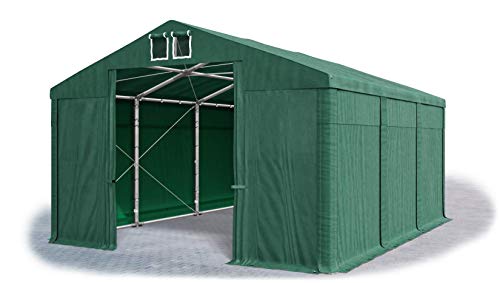 Das Company Lagerzelt 5x6x2.5m wasserdicht dunkelgrün Zelt 560g/m² PVC Plane ganzjährig Zelthalle Winter Plus SD von Das Company