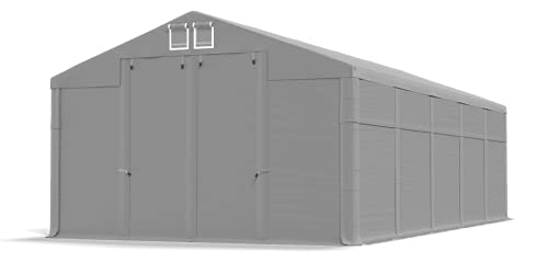 Das Company Lagerzelt 6x10x3m wasserdicht grau Zelt 560g/m² PVC Plane ganzjährig Zelthalle Winter SD - Zeltgarage, Lagerzelt Winterfest, Pavillon, Zeltgarage Winterfest - Winterzelt von Das Company