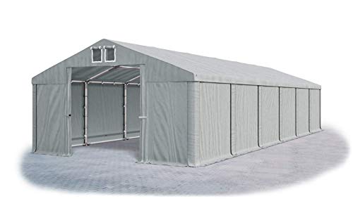 Das Company Lagerzelt 6x12m wasserdicht grau Zelt 560g/m² PVC Plane ganzjährig Zelthalle Winter SD von Das Company