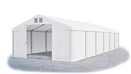 Das Company Lagerzelt 6x12m wasserdicht mit Bodenrahmen weiß Zelt 560g/m² PVC Plane hochwertig Zelthalle Summer Floor SD von Das Company