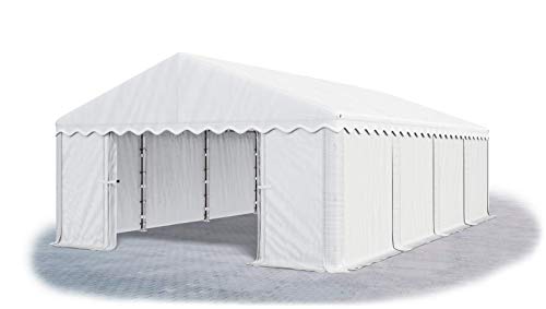 Das Company Lagerzelt 6x8m wasserdicht weiß Zelt 240g/m² PE Plane hochwertig Gartenzelt Summer MPE von Das Company
