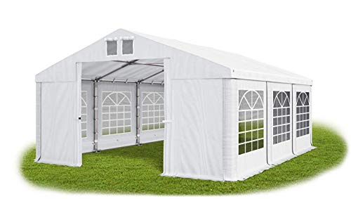 Das Company Partyzelt 5x6m wasserdicht weiß Zelt 560g/m² PVC Plane ganzjährig Gartenzelt Winter ISD - Zeltgarage, Lagerzelt Winterfest, Dachzelt Hartschale, Zeltgarage Winterfest - Winterzelt von Das Company