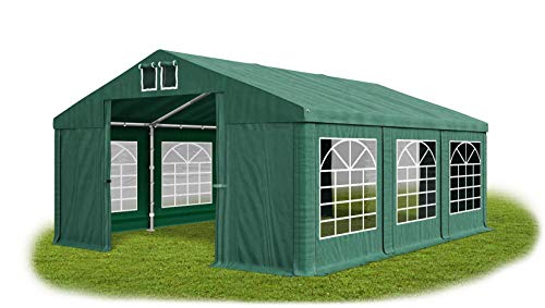 Partyzelt 4x6m wasserdicht dunkelgrün Zelt 560g/m² PVC Plane Hochwertigeszelt Gartenzelt Summer SD - Faltpavillon, Gartenpavillon, Pavillon, Lagerzelt, Gartenhaus, Zeltgarage, Garagenzelt - Partyzelt von Das Company