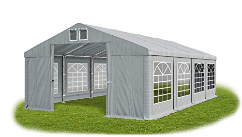 Partyzelt 6x8m wasserdicht grau Zelt 560g/m² PVC Plane Hochwertigeszelt Gartenzelt Summer SD - Faltpavillon, Gartenpavillon, Pavillon, Lagerzelt, Gartenhaus, Zeltgarage, Garagenzelt - Partyzelt von Das Company
