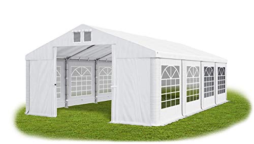 Partyzelt 6x8m wasserdicht weiß Zelt 560g/m² PVC Plane Hochwertigeszelt Gartenzelt Summer SD - Faltpavillon, Gartenpavillon, Pavillon, Lagerzelt, Gartenhaus, Zeltgarage, Garagenzelt - Partyzelt von Das Company