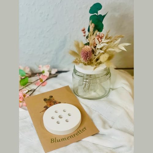 Handgefertigter Blumenretter aus Raysin- die perfekte Geschenkidee passend für Glück Gläser Größe auf Kraftpapier von Das Glückswerk