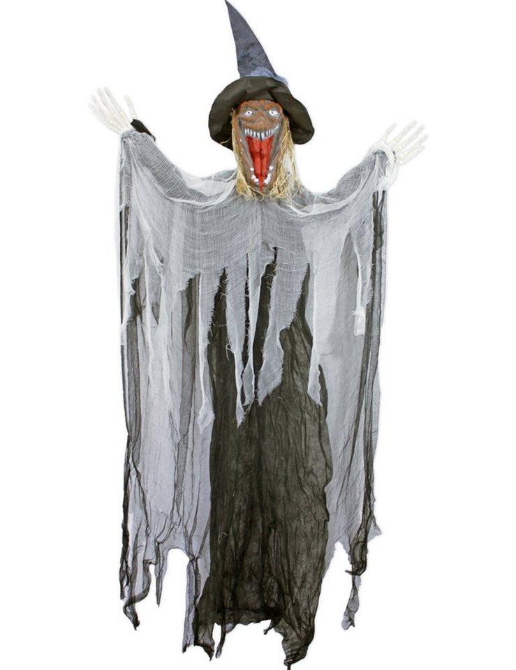 Das Kostümland Dekofigur Halloween Hängefigur Grusel Hexe - 170 cm - Hängende Geister Party Dekoration von Das Kostümland