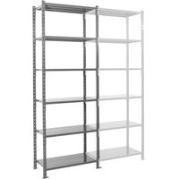 ManOrga Fachbodenregal graphitgrau mit Stahlblechböden, Fachlast 500 kg, HxBxT 3.000 x 1.050 x 510 mm von ManOrga