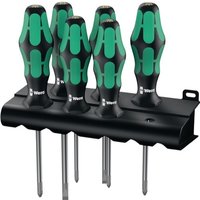 Wera Schraubendrehersatz 335/350/355/6, Mehrkomp.-Heft, 6-teilig, Schlitz/PH/PZD Wera Schraubendrehersatz 335/350/355/6, Mehrkomp.-Heft, 6-teilig, Schlitz/PH/PZD von Wera