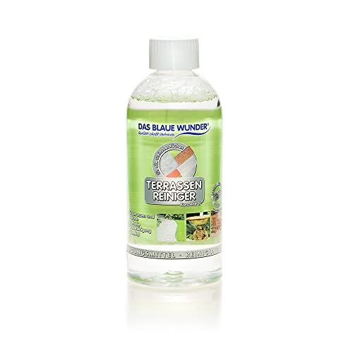 Das Blaue Wunder Terrassen Reiniger Set | Konzentrat: Reiniger + Imprägnierung | säurefrei | kraftvolle Reinigung | Stein Mamor Sand- und Kalkstein (Terrassen Reiniger Konzentrat, 500 ml) von Das blaue Wunder