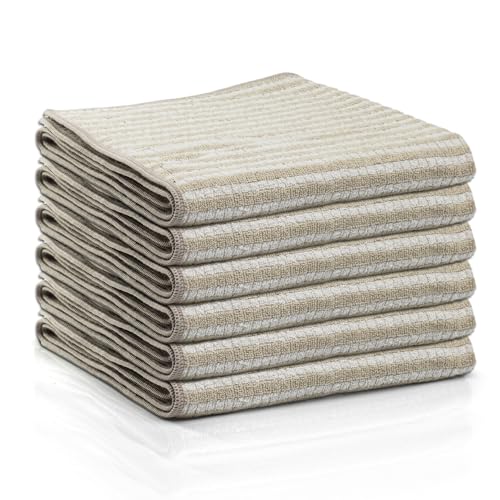 Das blaue Wunder EXTRA Premium Geschirrtücher 6er-Set 40x60cm Creme | Bambusfasern: EXTRA weich und EXTRA saugfähig | Küchentücher mit Qualität | Streifen- und fusselfrei Das blaue Wunder EXTRA Premium Geschirrtücher 6er-Set 40x60cm Creme | Bambusfasern: EXTRA weich und EXTRA saugfähig | Küchentücher mit Qualität | Streifen- und fusselfrei von Das blaue Wunder