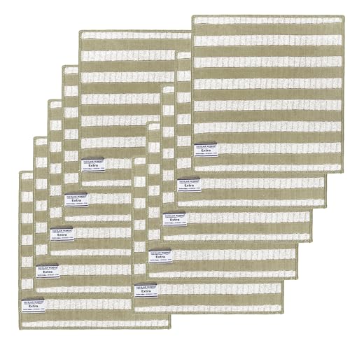 Das blaue Wunder Extra Spültuch 30cm x 30cm (10er-Set, Grau-Braun), Spültuch mit Bambusfasern, Reinigungstuch zum Putzen und Trocknen, extrem saugfähig und schnelltrocknend von Das blaue Wunder
