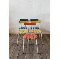 Bistro Gelber Stahlrohr Stuhl Vintage Garten Patina Bistro Gelber Stahlrohr Stuhl Vintage Garten Patina von DasEmporium