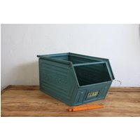 Kiste Schäfer Metall Deko Fabrik Industrie Sichtlagerkiste Metallkiste Vintage Lagerkiste Lager-Fix Werkzeugkiste Stapelkiste Loft von DasEmporium