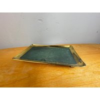 Schreibtischgarnitur Löwen Füße Messing Leder Stiftablage von DasEmporium