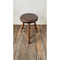 Vintage Holzhocker Werkstatt Hocker Stuhl Fabrik Loft von DasEmporium