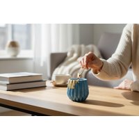 Indoor Betonkerze - Edele Kerze, Sonderedition "Black&gold" Mit Dauerdocht von DasGlueckswerk